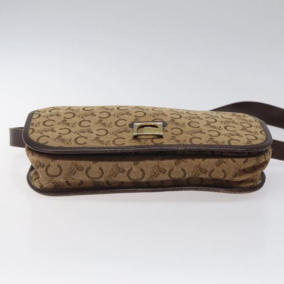 CELINE C Sulky Shoulder Bag Canvas Brown Gold - Picture 9 of 12